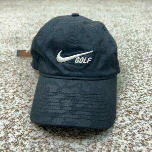 Nike Golf Hat Cap Strap Back Mens One Size Blue Camo Heritage86 Dri-FIT Sports
